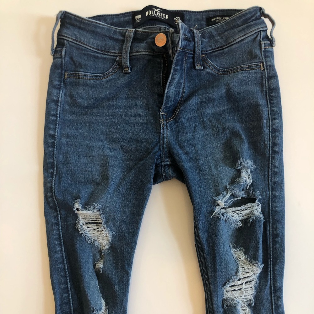 Medium Wash Jeans with distressing on front